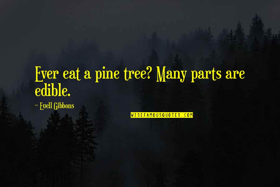 Mahayana Sutras Quotes By Euell Gibbons: Ever eat a pine tree? Many parts are Mahayana Sutras Quotes By Euell Gibbons: Ever eat a pine tree? Many parts are