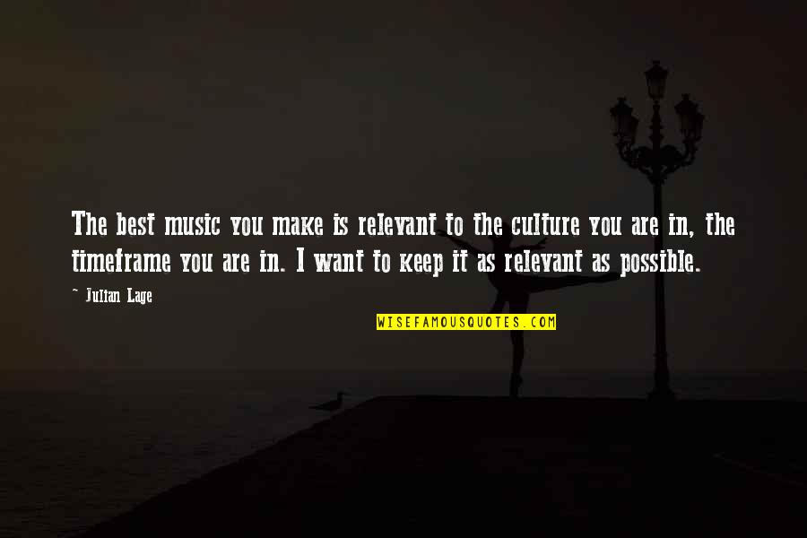 Mahealthconnector Quotes By Julian Lage: The best music you make is relevant to Mahealthconnector Quotes By Julian Lage: The best music you make is relevant to