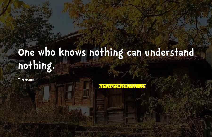 Mahesh Babu Movie Quotes By Ansem: One who knows nothing can understand nothing.
