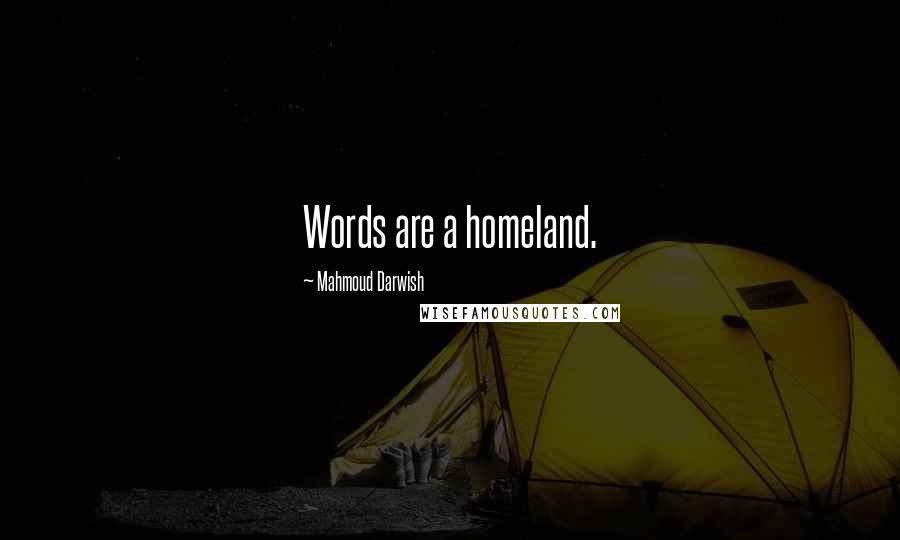 Mahmoud Darwish quotes: Words are a homeland.