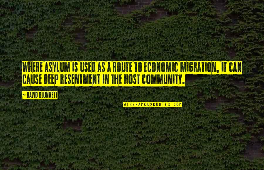 Mahmuda Hill Quotes By David Blunkett: Where asylum is used as a route to Mahmuda Hill Quotes By David Blunkett: Where asylum is used as a route to