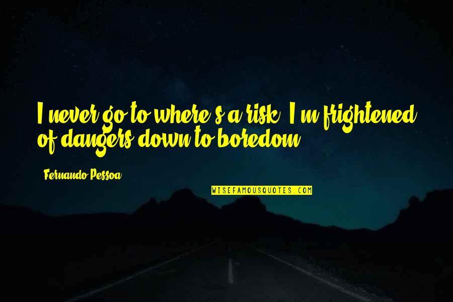 Mahometanism Quotes By Fernando Pessoa: I never go to where's a risk. I'm