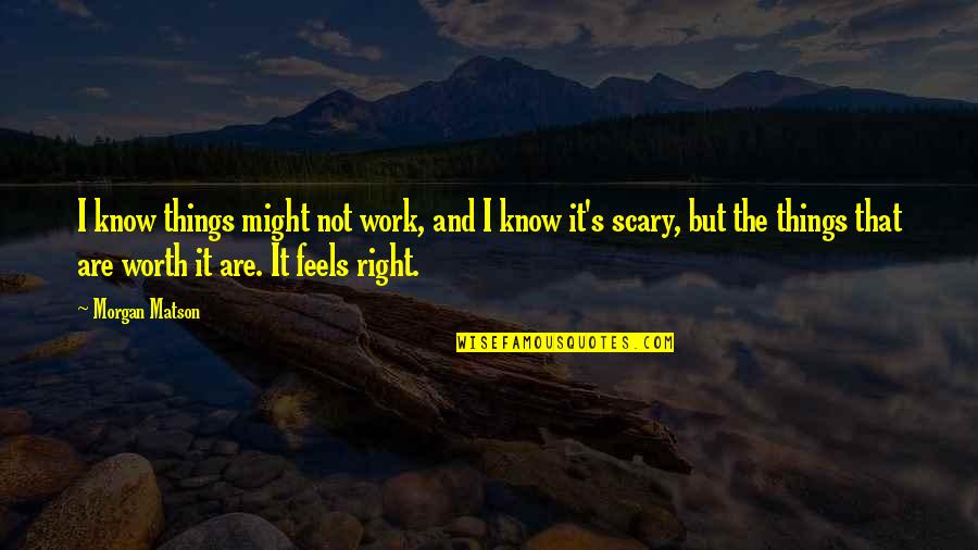 Mahsyariahmelaka Quotes By Morgan Matson: I know things might not work, and I