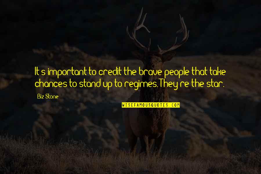 Mahtab Quotes By Biz Stone: It's important to credit the brave people that