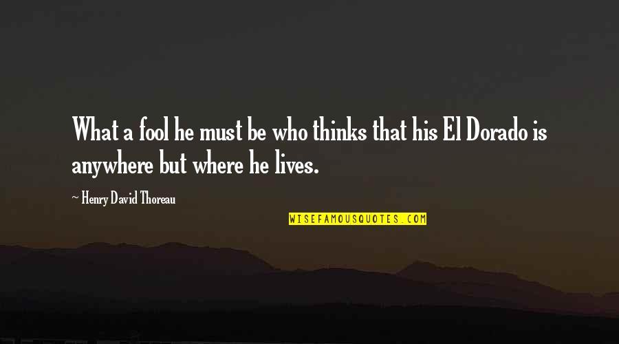 Maiani Quotes By Henry David Thoreau: What a fool he must be who thinks