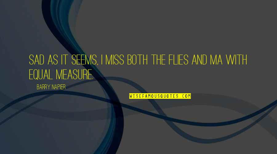 Mainor Meelis Quotes By Barry Napier: Sad as it seems, I miss both the