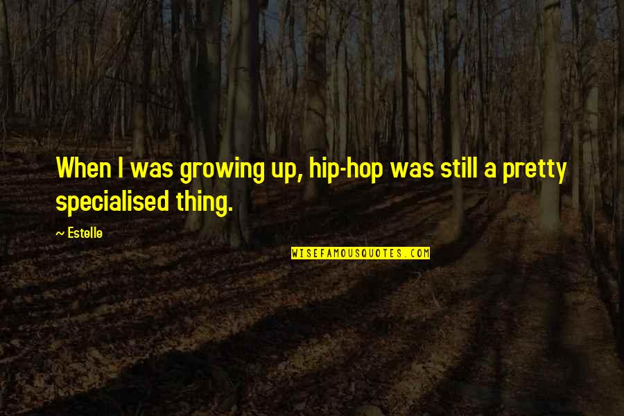 Mainstays Quotes By Estelle: When I was growing up, hip-hop was still