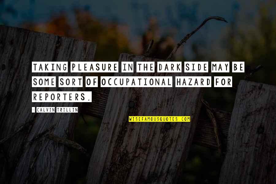 Mainstone Construction Quotes By Calvin Trillin: Taking pleasure in the dark side may be Mainstone Construction Quotes By Calvin Trillin: Taking pleasure in the dark side may be