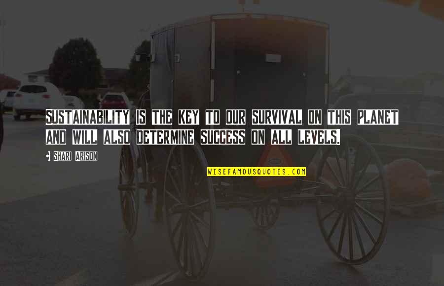 Maiorana Brian Quotes By Shari Arison: Sustainability is the key to our survival on Maiorana Brian Quotes By Shari Arison: Sustainability is the key to our survival on