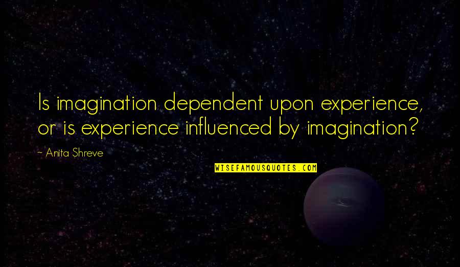 Maire Drumm Quotes By Anita Shreve: Is imagination dependent upon experience, or is experience