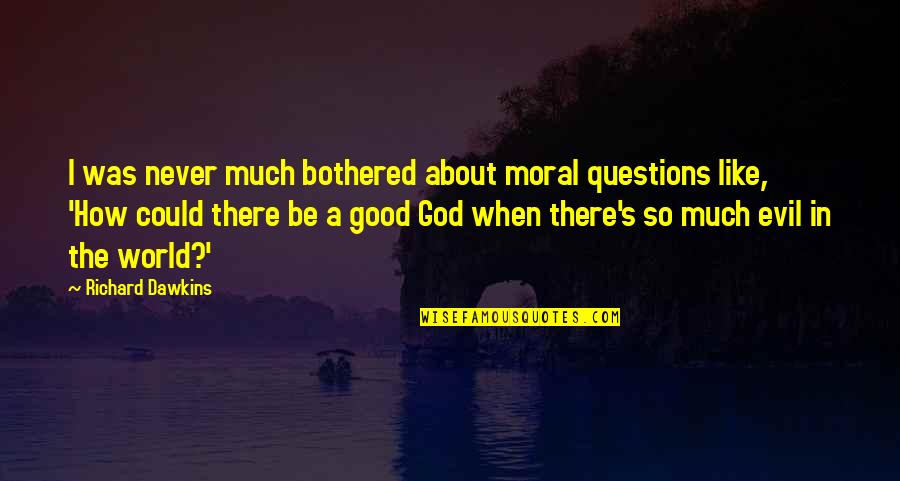 Mairtin De Cogain Quotes By Richard Dawkins: I was never much bothered about moral questions Mairtin De Cogain Quotes By Richard Dawkins: I was never much bothered about moral questions