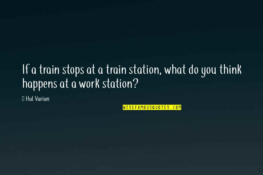 Maitreya The World Quotes By Hal Varian: If a train stops at a train station,