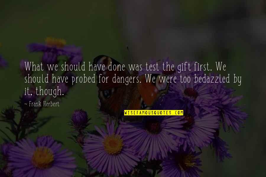 Majarah Macs Quotes By Frank Herbert: What we should have done was test the Majarah Macs Quotes By Frank Herbert: What we should have done was test the