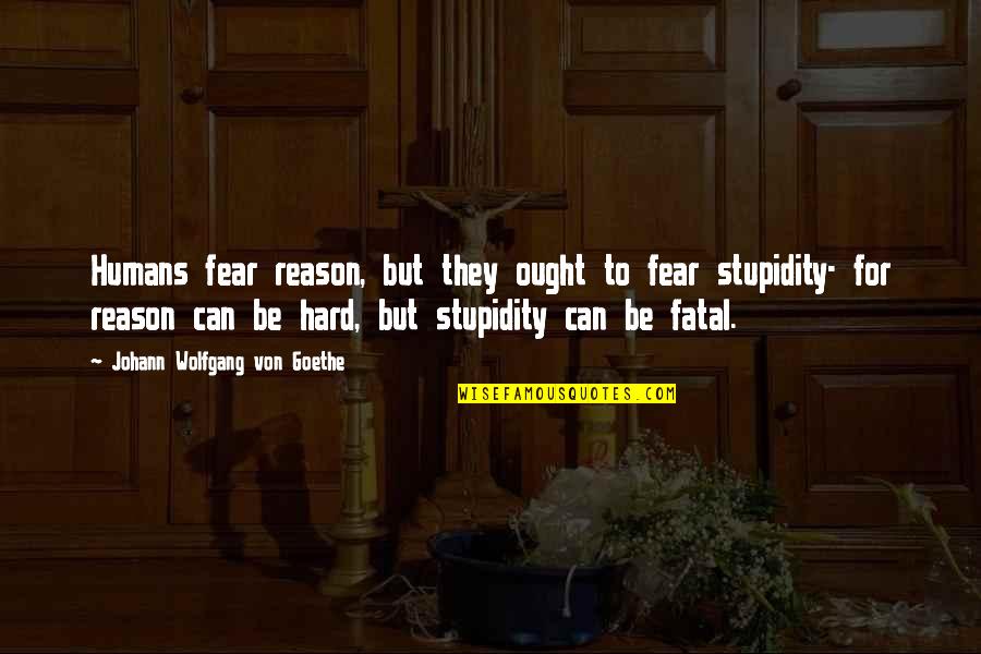 Majdouline Idrissi Quotes By Johann Wolfgang Von Goethe: Humans fear reason, but they ought to fear