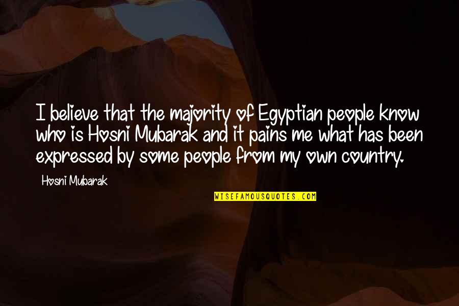 Majestic Ocean Quotes By Hosni Mubarak: I believe that the majority of Egyptian people