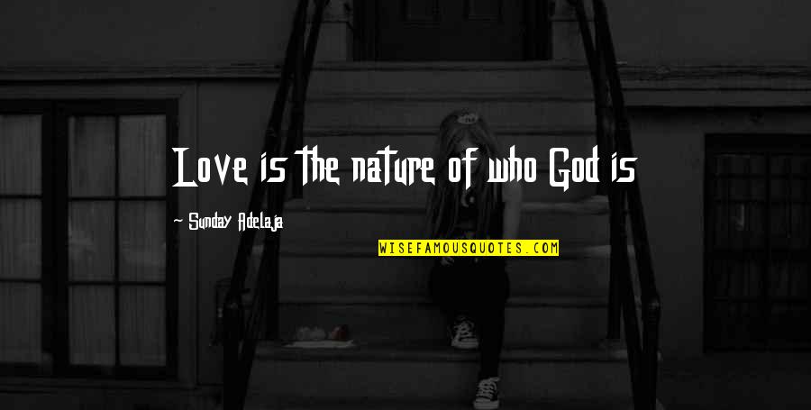 Majestically Monte Quotes By Sunday Adelaja: Love is the nature of who God is