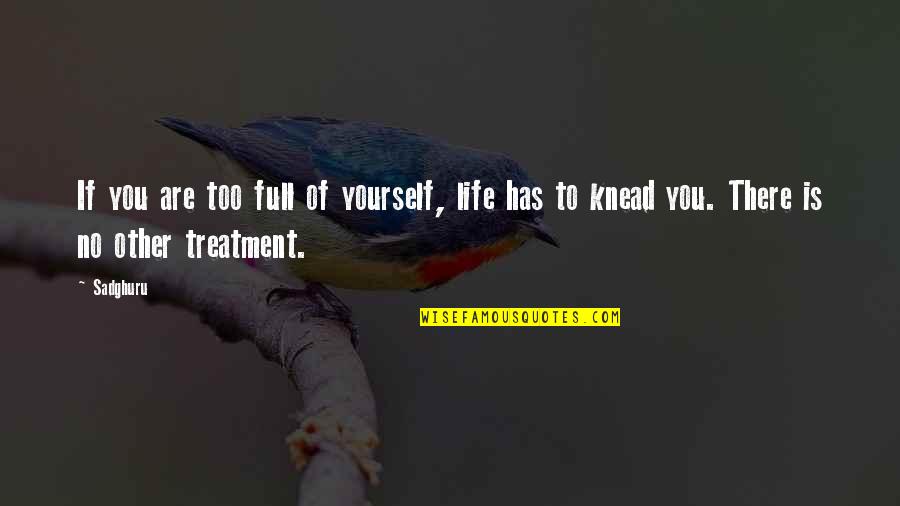 Majken Mechling Quotes By Sadghuru: If you are too full of yourself, life