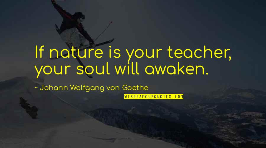 Majuscule Minuscule Quotes By Johann Wolfgang Von Goethe: If nature is your teacher, your soul will
