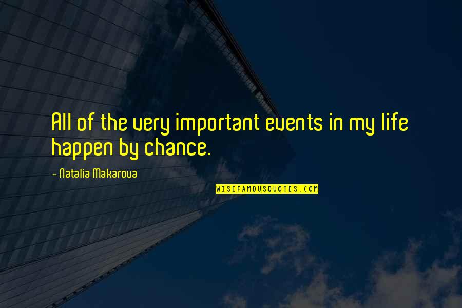 Makarova Quotes By Natalia Makarova: All of the very important events in my Makarova Quotes By Natalia Makarova: All of the very important events in my