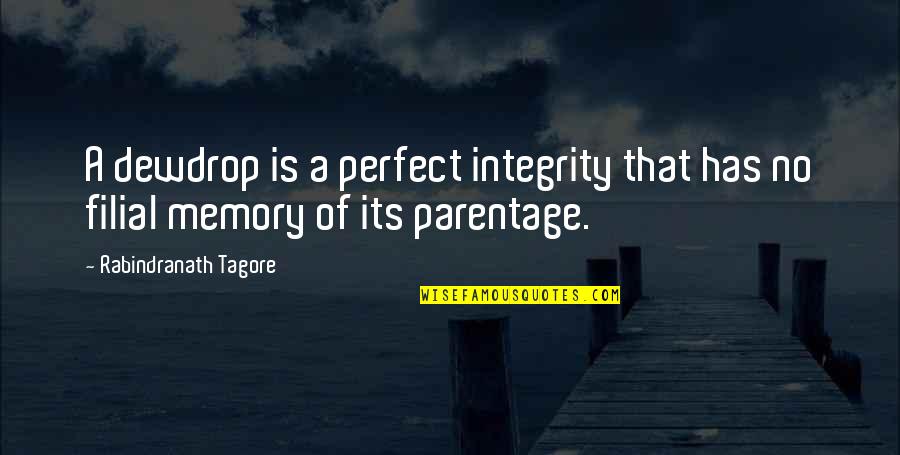 Make A Life Not A Living Quote Quotes By Rabindranath Tagore: A dewdrop is a perfect integrity that has Make A Life Not A Living Quote Quotes By Rabindranath Tagore: A dewdrop is a perfect integrity that has