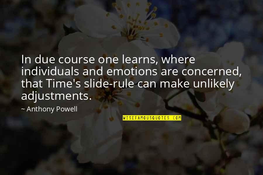 Make Adjustments Quotes By Anthony Powell: In due course one learns, where individuals and