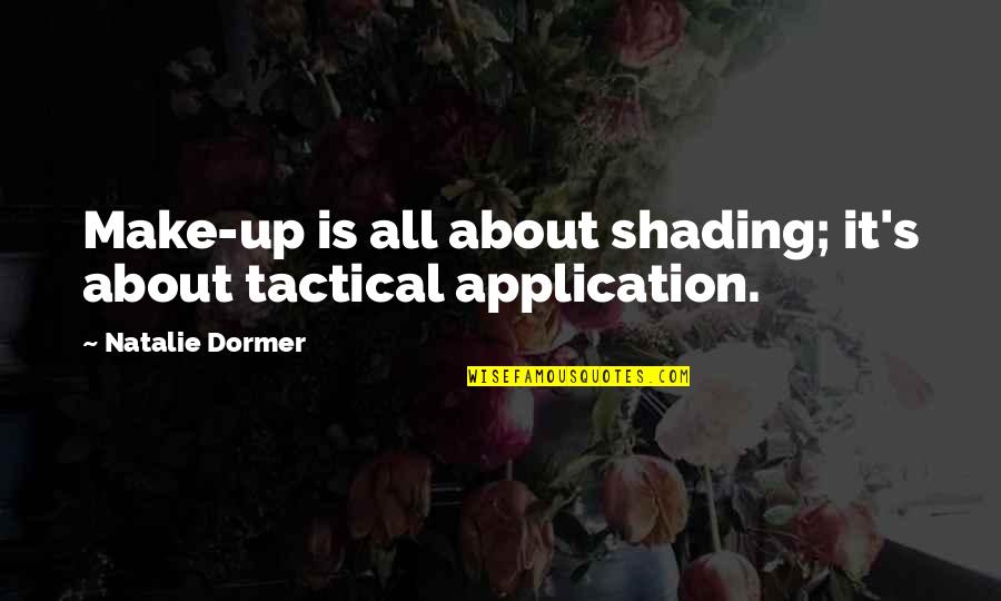 Make It Up Quotes By Natalie Dormer: Make-up is all about shading; it's about tactical Make It Up Quotes By Natalie Dormer: Make-up is all about shading; it's about tactical