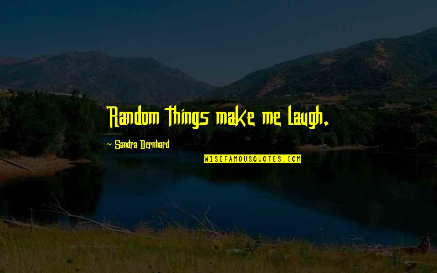 Make Me Laugh Quotes By Sandra Bernhard: Random things make me laugh.