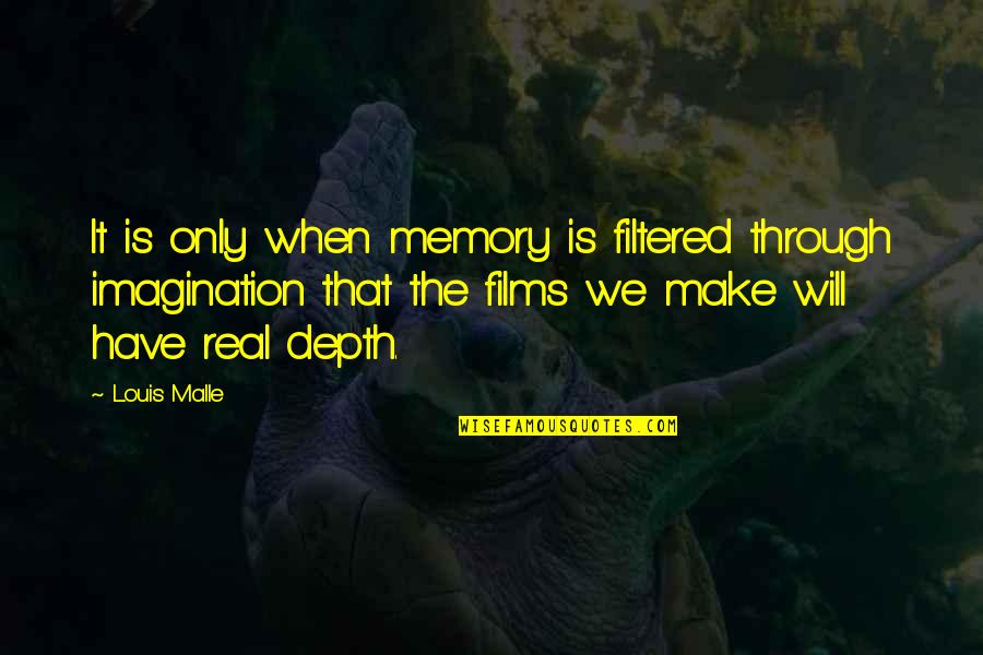 Make Memories Not Quotes By Louis Malle: It is only when memory is filtered through
