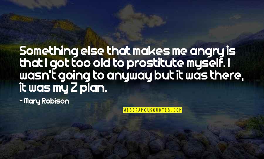 Make Plan Quotes By Mary Robison: Something else that makes me angry is that