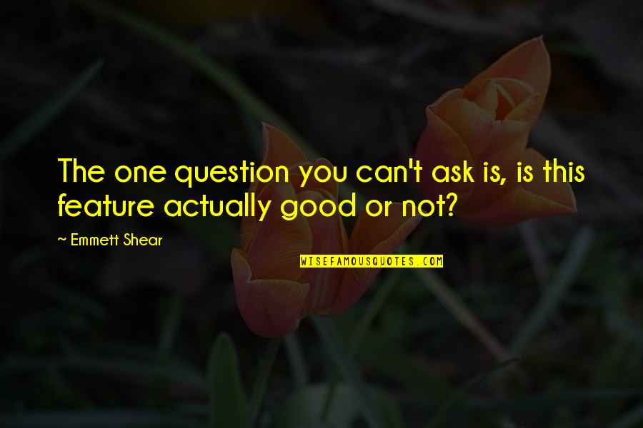Make Someone Feel Like They Belong Quotes By Emmett Shear: The one question you can't ask is, is