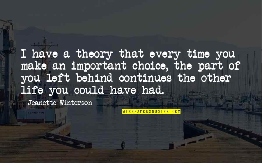 Make The Choice Quotes By Jeanette Winterson: I have a theory that every time you