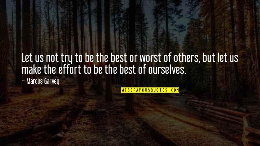 Make The Effort Quotes By Marcus Garvey: Let us not try to be the best