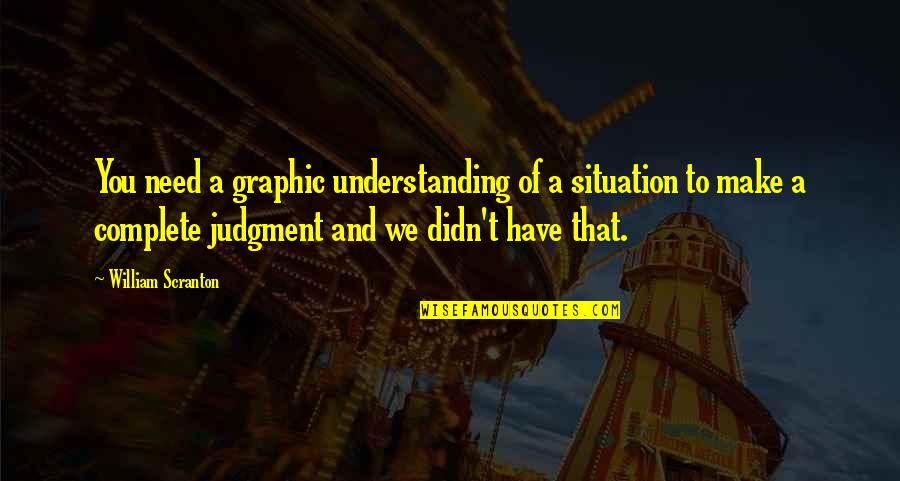 Make The Most Of Your Situation Quotes By William Scranton: You need a graphic understanding of a situation