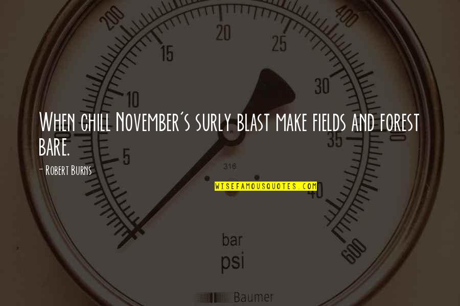 Make Them Wonder Quotes By Robert Burns: When chill November's surly blast make fields and