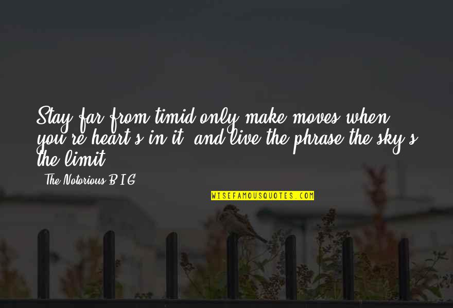 Make You Stay Quotes By The Notorious B.I.G.: Stay far from timid only make moves when
