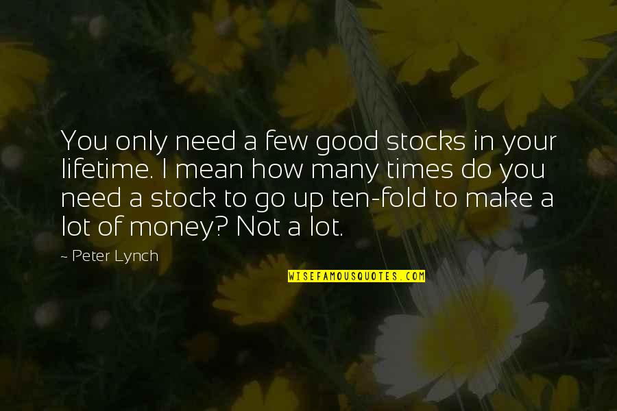 Make Your Money Quotes By Peter Lynch: You only need a few good stocks in