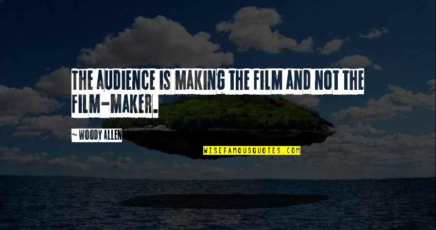Maker Quotes By Woody Allen: The audience is making the film and not