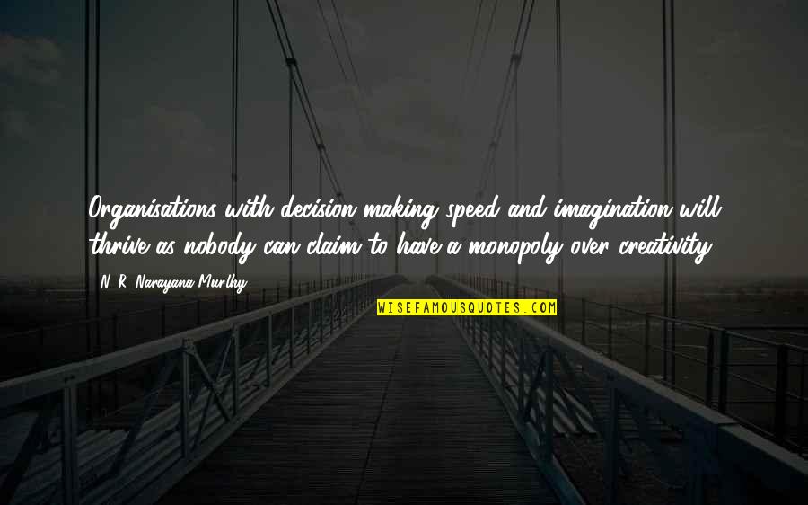 Making Decision Quotes By N. R. Narayana Murthy: Organisations with decision-making speed and imagination will thrive