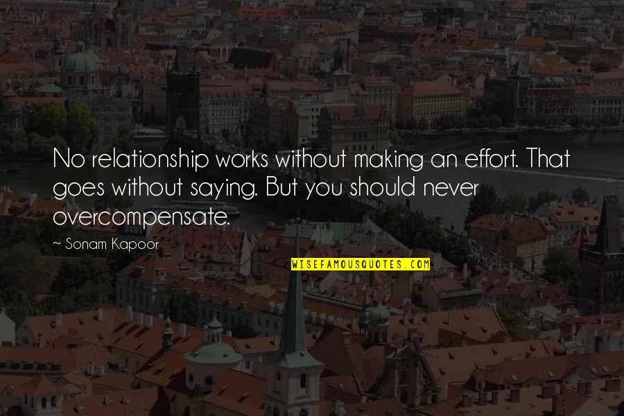 Making Effort Quotes By Sonam Kapoor: No relationship works without making an effort. That