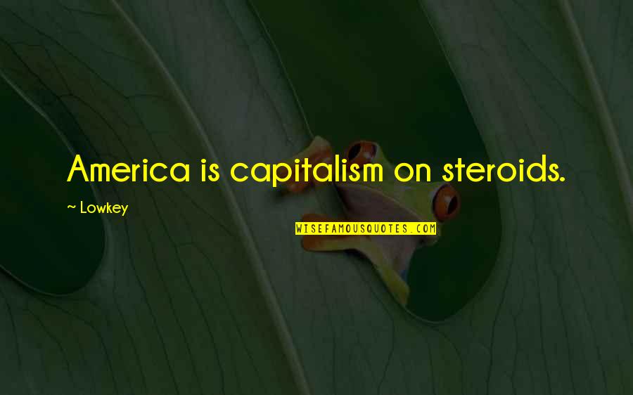 Making It Through The Day Quotes By Lowkey: America is capitalism on steroids.