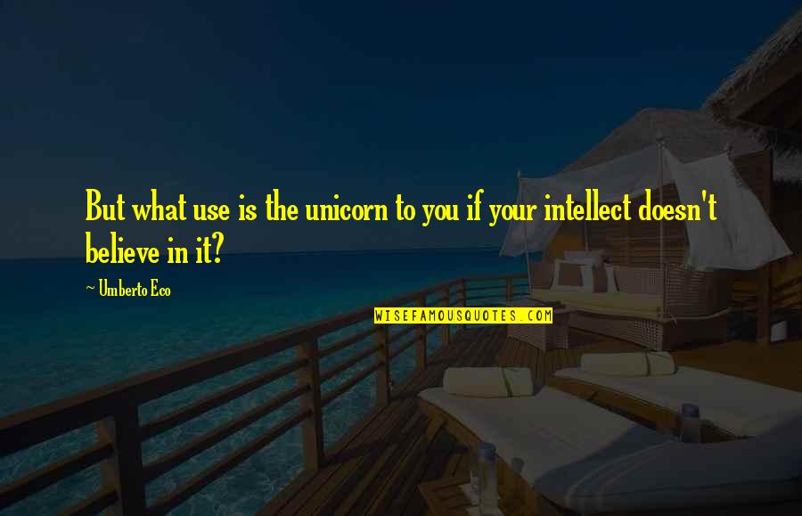 Making Life A Party Quotes By Umberto Eco: But what use is the unicorn to you