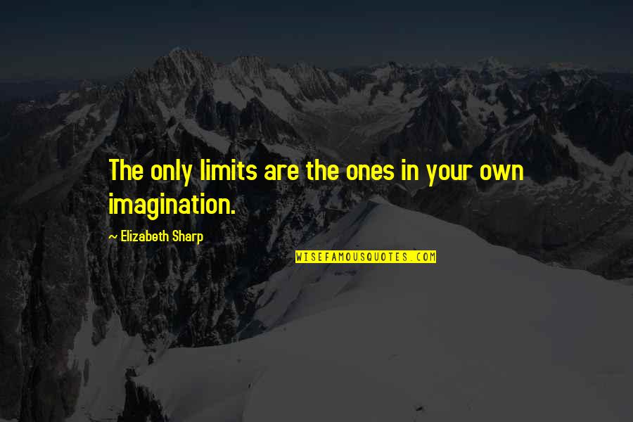 Making Major Life Changes Quotes By Elizabeth Sharp: The only limits are the ones in your Making Major Life Changes Quotes By Elizabeth Sharp: The only limits are the ones in your