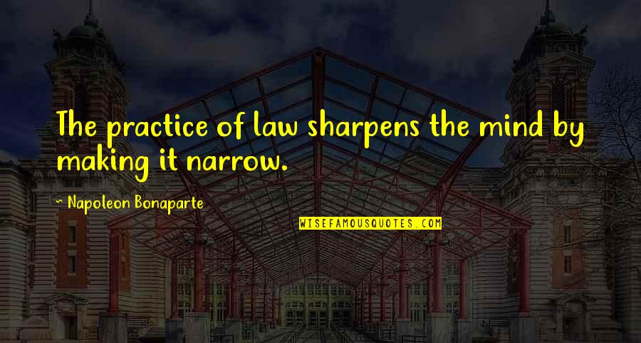 Making Mind Up Quotes By Napoleon Bonaparte: The practice of law sharpens the mind by