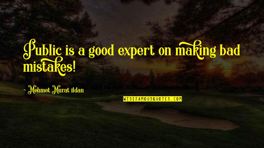 Making My Own Mistakes Quotes By Mehmet Murat Ildan: Public is a good expert on making bad