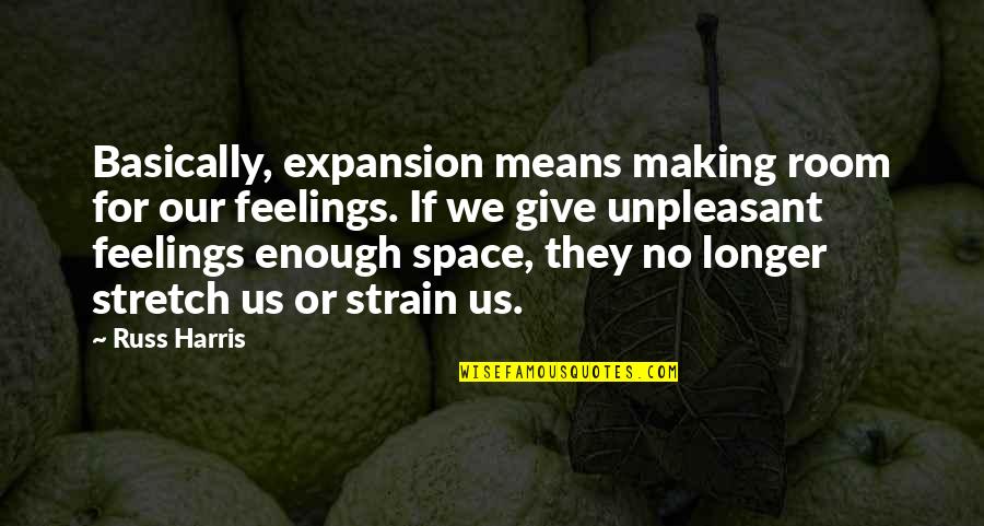 Making Room Quotes By Russ Harris: Basically, expansion means making room for our feelings. Making Room Quotes By Russ Harris: Basically, expansion means making room for our feelings.
