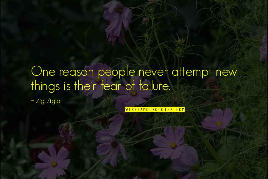 Making Silly Faces Quotes By Zig Ziglar: One reason people never attempt new things is
