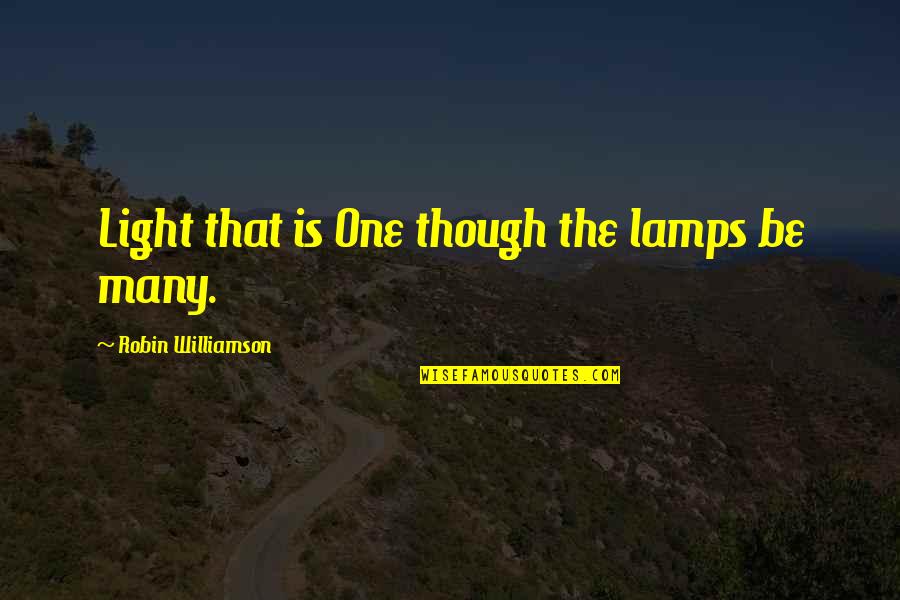 Making The Ordinary Extraordinary Quotes By Robin Williamson: Light that is One though the lamps be