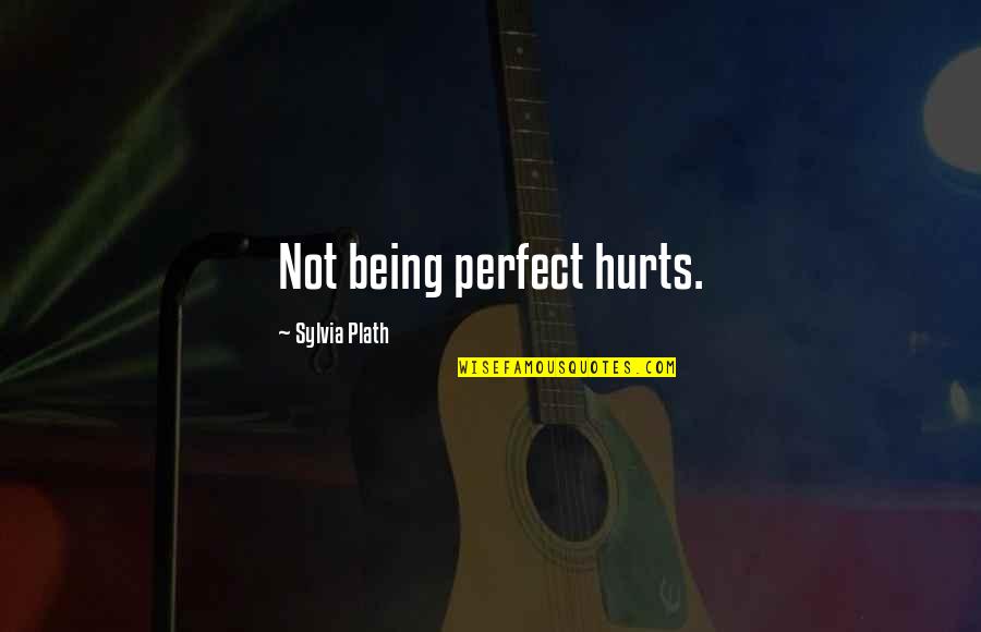 Making The World A Better Place Quotes By Sylvia Plath: Not being perfect hurts.