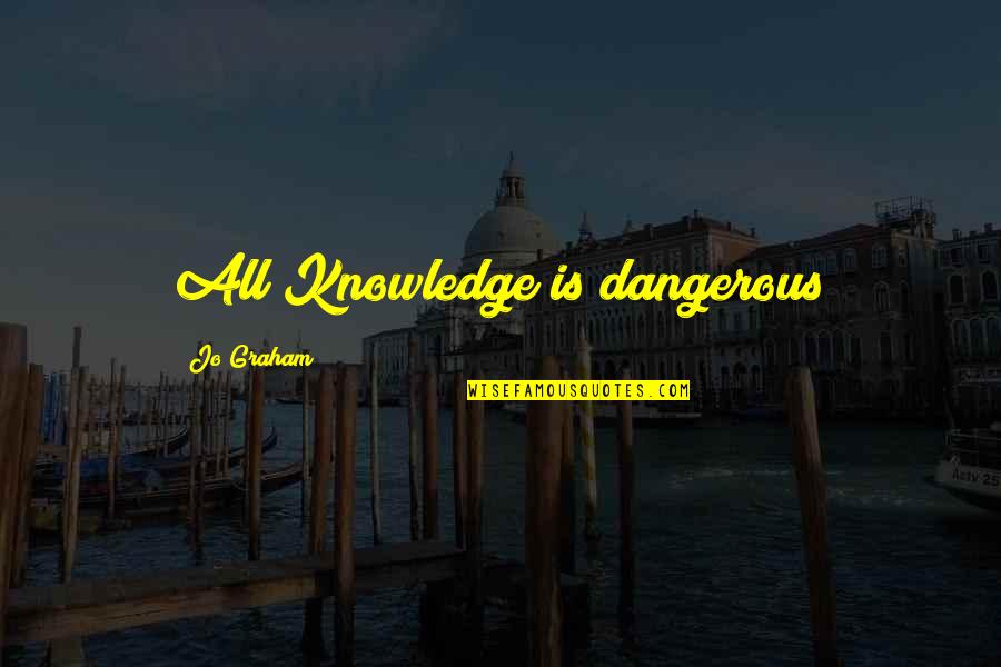 Making Time For The Things You Love Quotes By Jo Graham: All Knowledge is dangerous