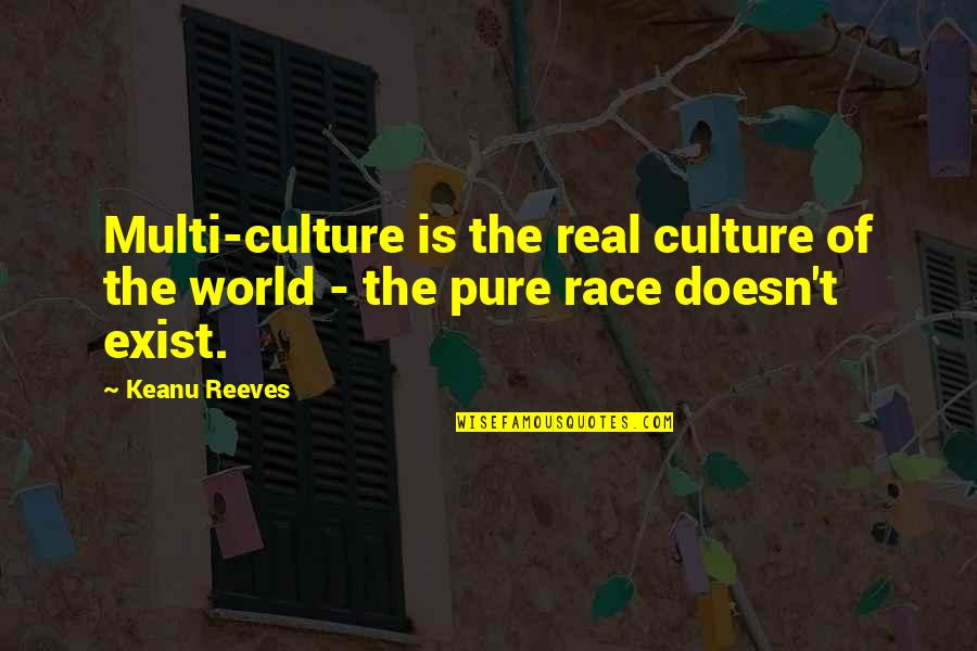 Making Yourself Known Quotes By Keanu Reeves: Multi-culture is the real culture of the world